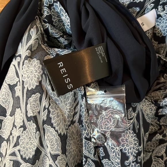 NWOT Reiss Navy Floral Dress - Picture 11 of 14